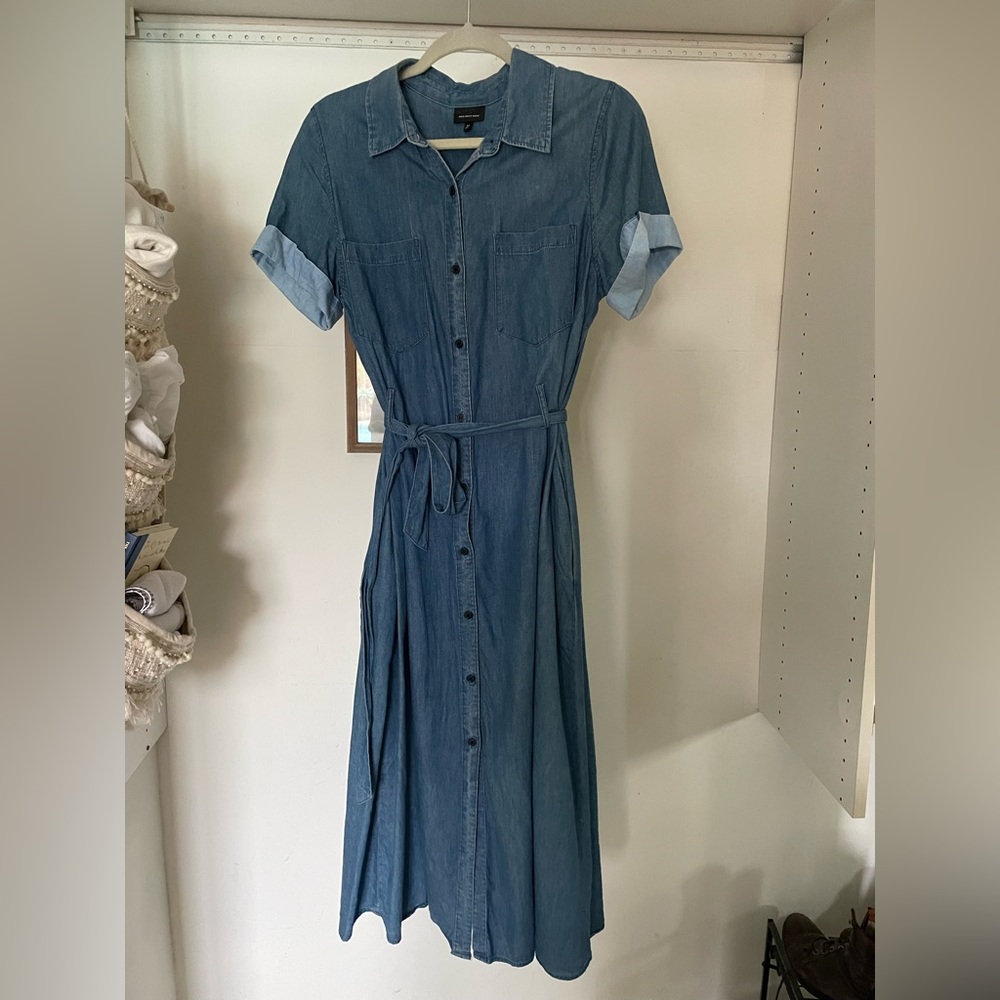 Denim Mid Length Dress